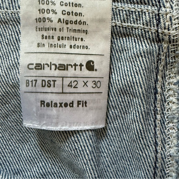 Carhartt Relaxes Fit Men’s Denim Jeans 42x30 - Picture 6 of 11